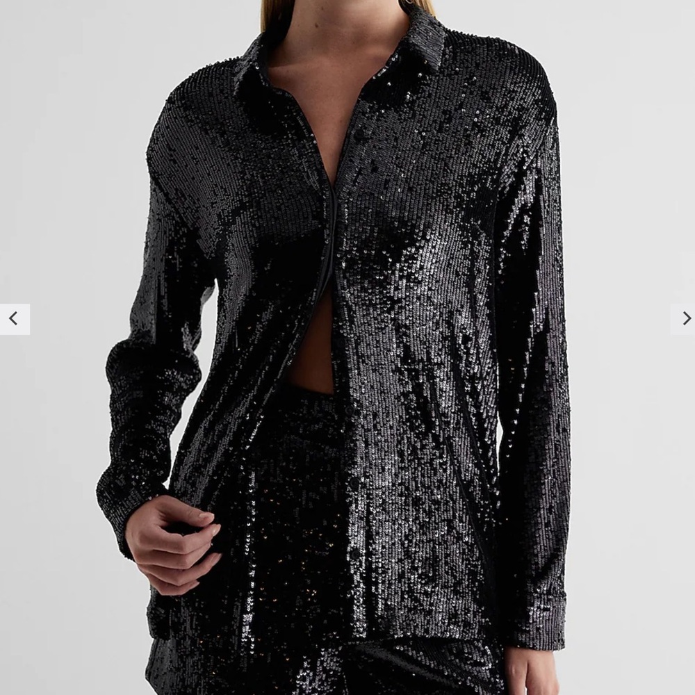 Expressss Relaxed Sequin Portofino Shirt